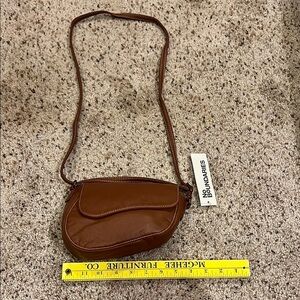 No Boundaries Brown Saddle Crossbody Bag